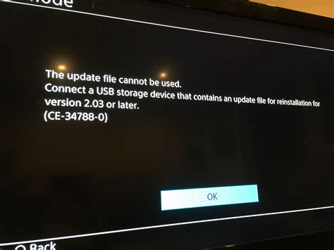 PS4 Update File Error (CE